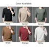 Men's T Shirts Comfortable Holiday Outdoor Men T-Shirt Top O Neck Polyester Pullover Regular Slight Stretch Solid Color Stylish