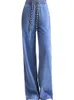 Jeans pour femmes Kalesty Y2K Pantalon Trashy Bleu Vintage Femmes Pour Femme Denim Taille Haute Rave Tenues À Lacets Pantalones