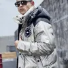 Marca de moda de jaqueta designer no inverno nova letra de algodão bordou o casaco masculino