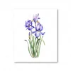 Watercolor Flowers Plant Posters Blue Iris Hydrangea Floral Canvas Painting Prints Wall Art Pictures Living Room Famale Bedroom Home Decor Gift No Frame Wo6