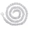 Catene nobili collana in argento sterling per uomini donne classiche da 8 mm rotonde rubinetto tondo drago 60 cm fascino di alta qualità gioielleria