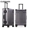 Suitcases Colenara 20 „24” 26 ”29 calowa walizka Męska pełna aluminium Aluminium Business Fashion Trolley Troams Portable