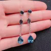 Stud Earrings 2023 Natural Topaz For Women Jewelry Daily Wear Real 925 Silver Party Gift Birthstone Water Drop Style