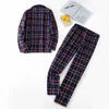 Herren Nachtwäsche Herren Hausanzüge langärmelige Hosen Anzüge für Herbst- und Winterpijamas für Männer Flanellplaid Design Pyjamas für Männer 230822