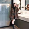 Womens Wool mistura jaqueta de lã Autumn Winter moda Casaco feminino Mid Long Slim Warm Women Women Overs Coat Tops E145 230822