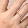 Bröllopsringar Mintybox D Color VVS1 18K Ring for Women 925 Sterling Silver Wtihe Gold Engegament Band Fine Jewelry Gift 230822