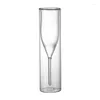 Weingläser 1pc 150ml 5oz Cocktail Doppelwand Champagner Flöte Becher Bar Glassschalen für weiße Getränkewaren