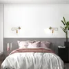 ウォールランプノルディックモダンLEDランプアングル調整可能なベッドルームベッドサイドリーディングリビングルームの装飾研究鉄照明器具
