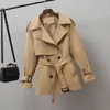 Vrouwen Suits Blazers British Fashion Temperament Wind Breakher Coat 2023 Spring Herfst Taille Trench All Match Short Lady Jacket 230822