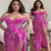 August ASO 2023 EBI FUCHSIA MERMAID PROM JURK CRYSTALS HOOG SPELSE AVOND FORMAL PARTY Tweede receptie Verjaardag Engagement Jurken Jurken Robe de Soiree Zj7111 Es