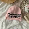 Beanie/Skull Caps INS Summer Girl Letter Embroidery Photo Show Face Small Versatile Cold Hat Men's Fashion Knitted Hat Woolen Hat J230823