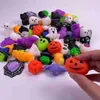 Otros suministros festivos para fiestas 5-50 unids Halloween Mochi Squishies Toys Kawaii Pumpkin Spider Ghost Squeeze Stress Relief Toys Favores de fiesta Regalo de Halloween L0823