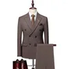 Męskie garnitury na zamówienie pana młodego sukienki ślubne Blezer Pants Business High-end Classic Spodni SA08-17599