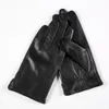 Fünf Finger Handschuhe GOURS WINTER EURENTE Lederhandschuhe Männer schwarze Echte Ziegenfellfinger Handschuhe Modemarke Fahr Fäustlinge warme Ankunft GSM030 230822