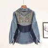 Womens Jackets Spring Autumn Embroidered Tassel Denim Coat Top Korean Vintage Ethnic Style Loose Jacket Women 230822