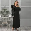 Plus-Size-Kleider Frauenkleidung Herbst Fashion Square Neck Blasenhülle Lose Stil Elegant Luxus Damen Kleiderrock XL-5xl Oversize