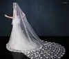 Bridal Veils Beautiful Fashion Simple White Ivory Wedding Veil Satin Edge One Layer Accessory Petal