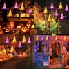 Orange Halloween Decorations Witch Hat Polyester Purple Halloween Party Indoor Outdoor Yard Tree Decorations HKD230823