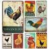 Cartel de metal de pollo vintage, carteles de chapa de advertencia, huevos frescos, placa de hierro, gallo, gallina, placa decorativa retro, granja, hogar, jardín, decoración de pared al aire libre, 30x20cm w01