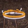 Charmarmband 2st/set tibetansk buddhistisk handgjorda tråd flätat justerbart rep för kvinnor män par smycken ta med tur pulseras