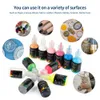 Nail Polish 12 Colors DIY Salon Airbrush Nail Art Inks Set Nail Polish Airbrush Pigments For Painting Nail Stencil Creative Nail Art 230822