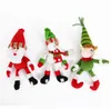 Partihandel Xmas Röd vinflaskor täcker påsar Julflaskhållare Party Decors kram Santa Claus Snowman Dinner Table Decoration SN852