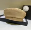 Berets berets projektant marki wiosenne letnie czapki kobiety podwójna litera plama zewnętrzna czapka podróżna vintagetrucker kapelusz