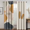 Curtain 3D Abstract Geometry Elegant And Simple 2 Pieces Shading Drapes Darkening Window For Home Living Room Bedroom Decor