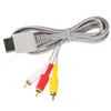 1,8 m guldpläterad 3 RCA -kabel AV -ljudvideokompositkabel för Nintendo Wii -styrenhet