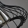 Lampes suspendues Loft Vintage fer créatif Edison lampe rétro cage lumière suspendue lampara colgantes E27 industriel