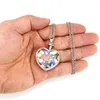 Hänghalsband 6st oregelbundna chip natursten pärlor hjärtglas önskar flaskkristall ametist halsband för kvinnor smycken tillverkning