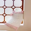 Beddengoedsets wit 40s gewassen katoen met roze boog prinses set plooien patchwork zacht dekbedoverkap laken kussencases