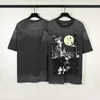 Roupas de moda de grife de luxo masculino camisetas camisetas drevv house de skate lua cheia grande lobo cinza coelho velho masculino e feminino, sorridente de manga curta camiseta de manga curta