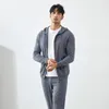 Cardigan tricoté en pur cachemire pour hommes, pull décontracté et confortable, couleur unie, tricoté à manches longues, à capuche, produit