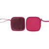 10pcs Card Holder PU Plain Square Ear Line Short Storage Bag Mix Color