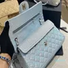 Fashion Bags Handbags Flash Luxury Shoulder Classic Flap Quilted Bag Women Square Chain Matelasse Cross Body Bags 25CM