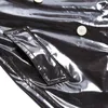 Damen Leder Faux Nerazzurri Lang wasserdichte schwarze Lackleder -Trenchcoat für Frauen doppelt Baced Schillern übergroße 7xl 230822