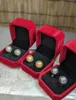 Stud Earrings Natural 9-10mm Round South China Sea White Pearl 18k Gold