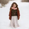 Pullover Kids Sweter Shirley Bredal marka dziewcząt ubrania jesienne kamizelka maluch kamizelka grzyb haftowa bawełniany miękki dzieci