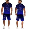 Men's Tracksuits Cool Gradient Color Scorpion 3D Printed O Neck Tees/Suits Poisonous Animal T Shirt Shorts Tracksuit Set Outdoor Sportwear