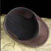 Berets Men's First Layer Cowhide Leather Hat Winter Male Warm Ear Protection Cap 100 Genuine Dad Wholesale Leisure 230822