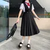 Kleding sets Japanse stijl dames mouwloze pinafore jurk jk suit middelbare scholier student uniformen klasse losse casual kleding 2023 mode