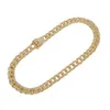 Colar cubano premium de hip-hop de designer 13 mm de diamantes completos da moda e mulher colar incolor Chain Chain Chain