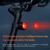 Cykelbelysning Taillight Cykel bakre ljus smart svans Auto bromsavkänning Led Typec laddning vattentät IP66 Cykling 230823