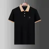 Рубашка Lou Mens Polo Высококачественная модная мужская футболка роскошная воротника Polo Pure Cotton Hetchablese EmbroideryTtersolid Colortop Lou Business Shirt M-XXXL