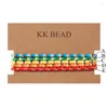 Strand Kkbead Gradientenfarbe Heisi Perlen Armband Bohemian Boho Bracelets für Frauen Schmuck Y2K Accessoire Pulseras Mujer Moda 2023