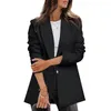Women's Suits Women Chic Business S Single Button Lapel Suit Jackets With Pockets Anti-wrinkle Fabric For Formal Commute Commuting