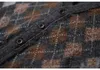 Erkek Sweaters yün yelek elmas düzenli uyum sarmaşık İngiliz tarzı kolsuz kazak vintage şık hırka kış sonbahar 230822