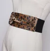 Neck Tie Set Women s Runway Fashion Leopard Faux Leather Cummerbunds Female Dress Coat Corsets Waistband Belts Decoration Wide Belt R1752 230822