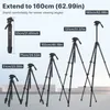 TRIPODS ULANZI OMBRA 1 6M VIDEO Travel Tripod 360 Panorama Fluid Drag Pan Max Laad 6kg Arca Zwitserse plaat voor DSLR -camera 230823